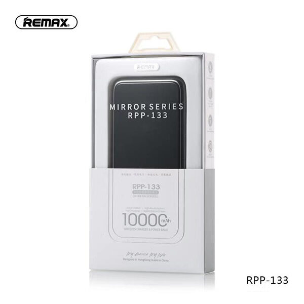 REMAX Mirror Series RPP-133 Wireless Charger with Power Bank 10000mAh