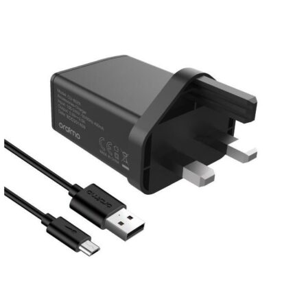 oraimo Charger Kit 2A Fast Charging Europe Type Wall Charger with Micro USB Cable-Black